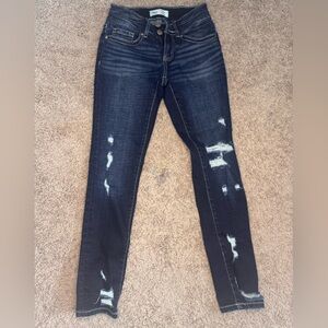 BKE Distressed Dark Blue Women's Jeans